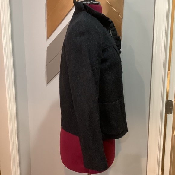 Ruffle detail J. Crew pea coat - Picture 5 of 9